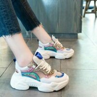 Giày thể thao phối lưới đế cao mẫu mới Thu Đông 2019 hàng QC