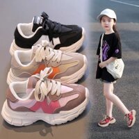 Giày Thể Thao Siêu Nhẹ Độn Đế Cho Bé Trai Bé Gái 3 Tuổi Đến 10 Tuổi, Giày Thể Thao Chữ N,Da Mềm Êm Chân Đế Chống Trượt