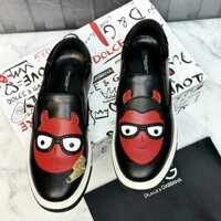 Giày Thể Thao Slip On Dolce Mặt Quỷ Giày Lười Da Mặt Đỏ New Quảng Châu 2023