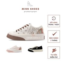 Giày thể thao sneaker họa tiết gót viền 2 màu (G2)