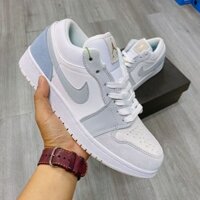 Giày thể thao sneaker Jodan 1 xám xanh thấp cổ nam nữ full box bill (+*+)