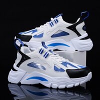 Giày thể thao sneaker nam HUTA GS033 màu trắng xanh, da tổng hợp cao cấp, đế chống trượt