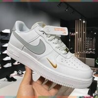 Giày thể thao Sneaker nam nữ AF1 trắng vệt xám thêu vàng cao cấp ,thời trang Genz 2022 G290 Gragas Sneaker