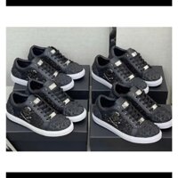 Giày thể thao sneaker nam nữ Philipp Plein Trắng kim tuyến tag đầu lâu hợp Kim Đủ 2 tag (Full Box)