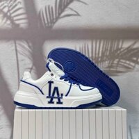 Giày thể thao sneaker Nam nữ MLB chunky LA,độn đế 3p phiên bản 2022 màu xanh dương Full Box giấy gói