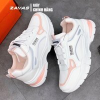giày thể thao sneaker nữ màu trắng hồng