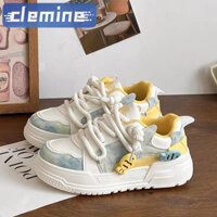 Giày thể thao thông thường màu tie-dye thời trang nữ đế bệt giày thể thao thông thường