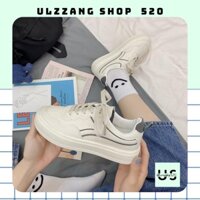 Giầy thể thao trắng kem kiểu thời trang Ulzzang Hàn Quốc hiện đại trẻ trung cá tính Ulzzangshop520