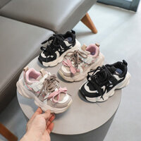 Giày Thể Thao Trẻ Em Xuân Thu Bé Gái Trường Nhân Quả Giày Bóng Rổ Thời Trang Chunky Trẻ Em Giày Thể Thao Chống Trơn Trượt Nhẹ