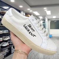 Giày thể thao  YSL vải màu be sữa,giày thể thao sneaker nam nữ bản cao cấp  full phụ kiện 2024 - Yabi_Boutique