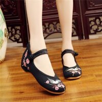 GIÀY THÊU CÒ TRẮNG QUAI GÀI VÀ BUỘC DÂY (nhiều màu)