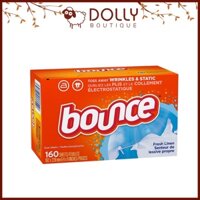 Giấy Thơm Làm Mềm Quần Áo Số 1 Tại Mỹ Bounce Fabric Softener Dryer Sheet outdoor Fresh 160 tờ