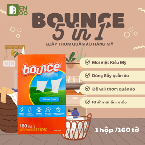 Giấy thơm quần áo Bounce 4 in 1 - 160 tờ