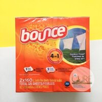 Giấy thơm quần áo Bounce USA 4 in 1 Outdoor Fresh 160 tờ