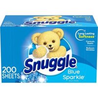Giấy thơm quần áo Snuggle Fabric Softener Dryer Sheets - Blue Sparkle 200 tờ