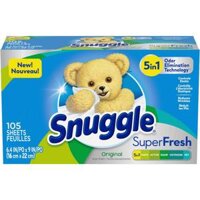 Giấy thơm quần áo Snuggle Fabric Softener Dryer Sheets 5 in 1 Plus - SuperFresh Original 105 tờ
