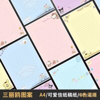 Giấy Thư Sanrio Phong Bì Cao Cấp Thẩm Mỹ Dễ Thương Cinnamoroll Mèo Kitty Thư Tình Phong Cách Nhật Bản Hàn Quốc Ins Giấy Viết Ren