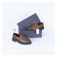 Giày Tommy Hilfiger Loafers Flag Leather 'Brown' FM05089 200
