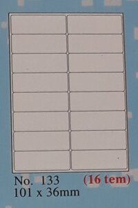 Giấy Tomy A4 No 133 xấp 20 tờ, 16 tem 101x36/ tờ (Hộp 5 xấp)