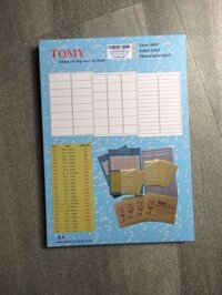 Giấy Tomy A4 No 140 xấp 20 tờ, 80 tem 38x17/ tờ