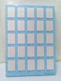 Giấy Tomy A4 No 145 xấp 20 tờ, 65 tem 38x21/ tờ