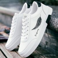 Giày trắng da PU nam phong cách Hàn Quốc YZTS