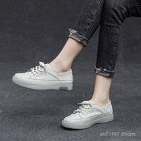 Giày trắng đế mềm, giày bệt mùa hè mới, giày thường dành cho phụ nữ nhỏ, kích thước lớn-1