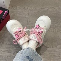 Giày trắng mùa hè mới dành cho nữ XINGX Platform Giày đế bánh mì phù hợp thông thường