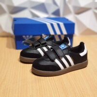 Giày trẻ em Adidas Samba màu trắng đen trắng dính 1 năm cho trẻ em unisex