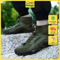 Giày trekking boots - Giày đế cao su dùng leo núi, đi suối, đi đường đất chống trượt ngã