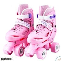 Giày Trượt Patin 4 Bánh 2 hàng chống ngã, Giày patin, patin, patin 4 bánh, patin 2 hàng in trước đi được ngay