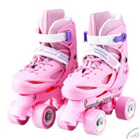Giày Trượt Patin 4 Bánh 2 hàng chống ngã, Giày patin, patin, patin 4 bánh, patin 2 hàng in trước đi được ngay