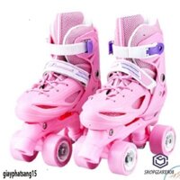 Giày Trượt Patin 4 Bánh 2 hàng chống ngã, Giày patin, patin, patin 4 bánh, patin 2 hàng theo mẫu đi được ngay