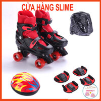Giày Trượt Patin 4 Bánh 2 hàng chống ngã, Giày patin, patin, patin 4 bánh, patin 2 hàng, tặng kèm bộ bảo hộ chân tay