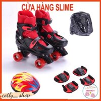 Giày Trượt Patin 4 Bánh 2 hàng chống ngã, Giày patin, patin, patin 4 bánh, patin 2 hàng, khuyễn mãi thêm bộ thay mặt châ