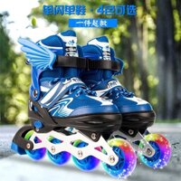 Giày trượt Patin  hai hàng 4 bánh dễ thăng bằng không lo té ngã   chỉnh được size