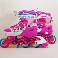 Giày trượt patin trẻ em, giày batin phát sáng cho bé gái trai,bánh cao su TẶNG kèm bảo hộ chân tay trẻ em 6 chi tiết