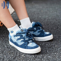 Giày trượt ván nam nữ Bake18004 Ollieskate denim xanh da lộn vải canvas thời trang thoải mái@421