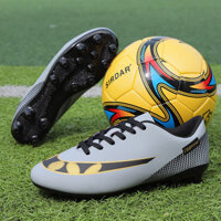 Giày Turf Nam Cứng Tòa Án Thanh Niên Bóng Đá Cleats Siêu Nhẹ Nữ Giày Bóng Đá Chống Trượt Futasl Giày Thể Thao Size Lớn TF Chuteira 46IS6