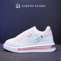 Giày ulzzang nữ, giầy thể thao nữ độn đế, giày đi học nữ, giầy đế cao, sneaker nữ màu trắng tăng chiều cao Albino A05 m