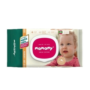 Giấy ướt Mamamy 100 tờ - có nắp không mùi