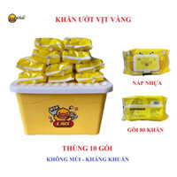 Giấy ướt vịt, giấy ướt hình con ong (1 thùng 10 gói kèm thùng) -