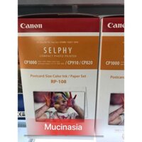 Giấy Và Mực In Ảnh Nhiệt Canon RP108 Cho Máy In Canon SELPHY CP1200, SELPHY CP1000, SELPHY CP910