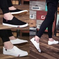 Giày vải bố lười xỏ chân mùa hè Giày nam sành điệu phong cách Hàn Quốc Giày thể thao thoải mái dễ phối giày vải Bắc Kinh cũ