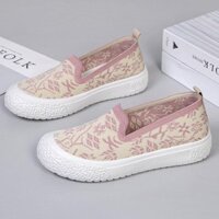 Giày Vải Flyknit Mùa Hè Mới Cho Nữ, Giày Lưới Thoáng Khí Rỗng, Đế Nhẹ Và Mềm, Giày Dép Thoải Mái