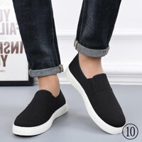 Giày Vải Lười Slip-on Thời Trang Thường Ngày Phiên Bản Hàn Quốc Tất Cả Trận Đấu Giày Vải Nam Ánh Sáng Hàng Ngày Thoải Mái Giày Nam