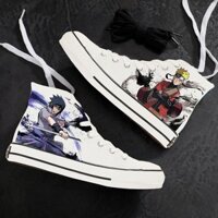 Giày vải nam cao cấp Graffiti Naruto Giày vải đôi Giày thường ngày
