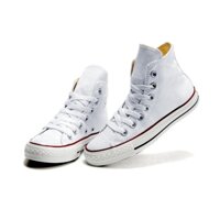 Giày Vải Nam Nữ Cổ Cao C-V Màu Trắng