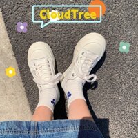 Giày vải nữ đế dày màu trơn đế cao su giày thể thao