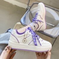 Giày Vải Nữ Giày Thể Thao Nữ Hàn Quốc Chạy Bộ Đế Mềm Trường